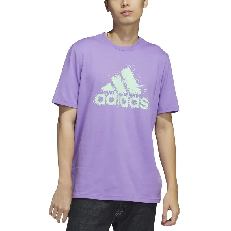 workout sweatshirts for men -Adidas Mens Crewneck Logo T-Shirt