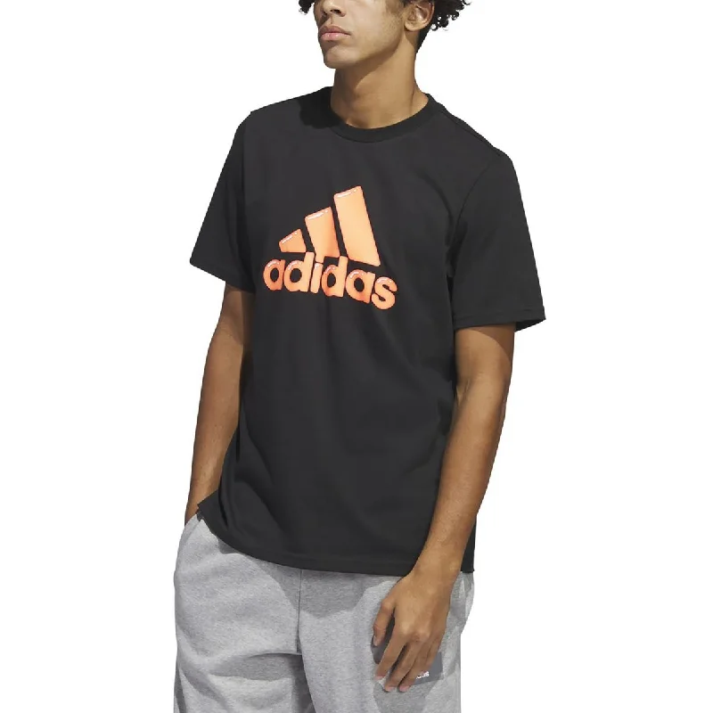 eco-friendly hoodies for men -Adidas Mens Knit Cotton Graphic T-Shirt