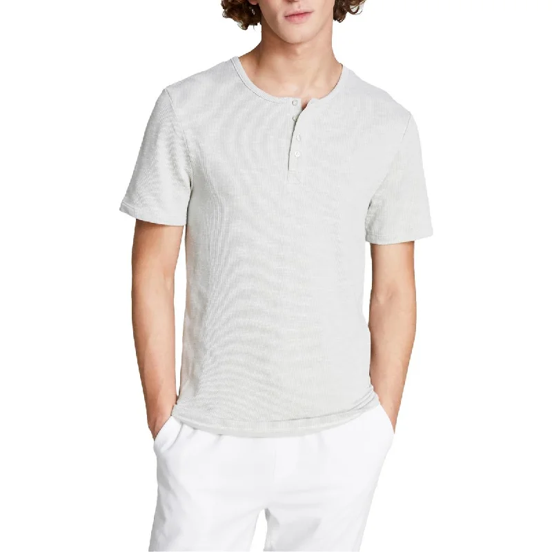 zip-up hoodies for men -And Now This Mens Ribbed Knit 1/4-Placket T-Shirt