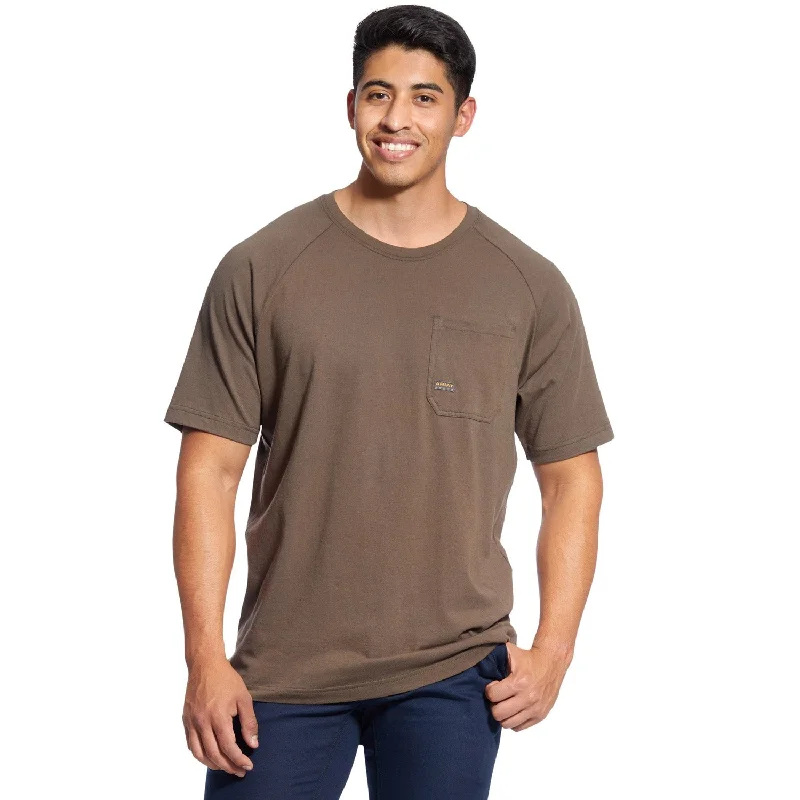 trendy hoodies for men -Ariat Men's Rebar CottonStrong T-Shirt_Moss