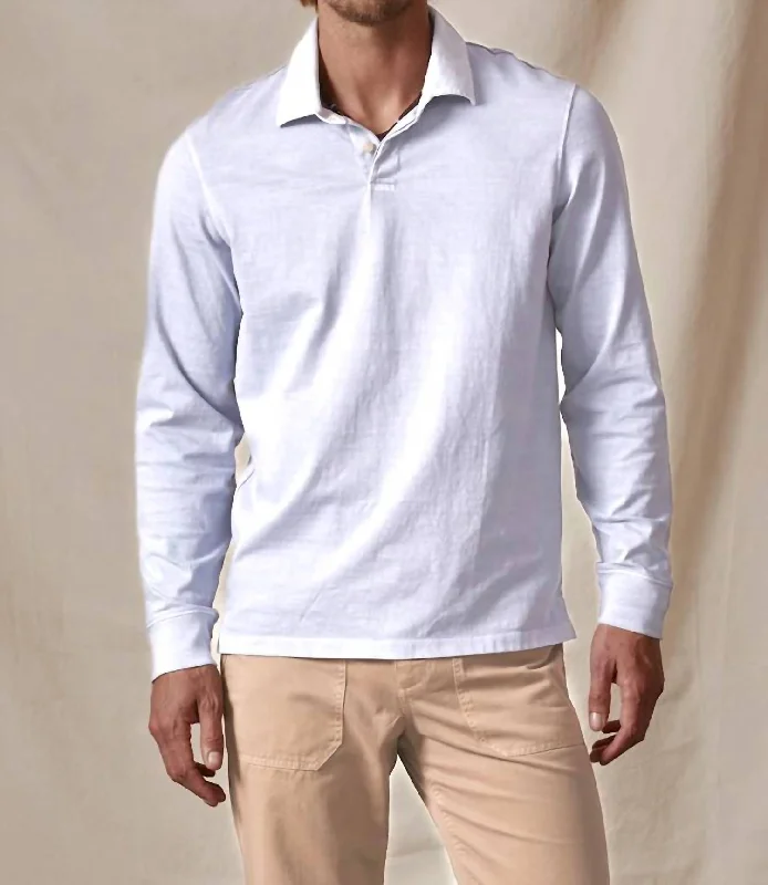 Balthazar Heavy Jersey Polo In Salt