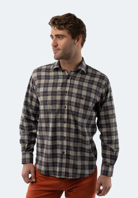 Beige Plaid Shirt