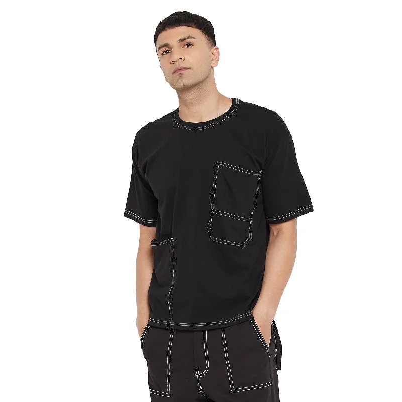 Black Oversized Carpenter Tshirt