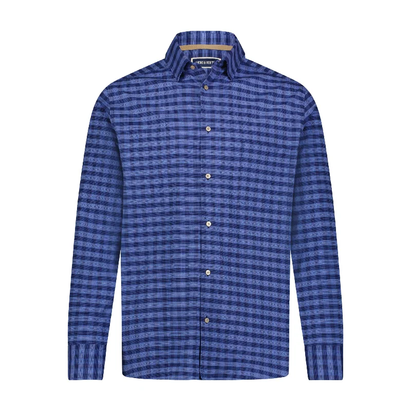 Blue French Plaid Shirt