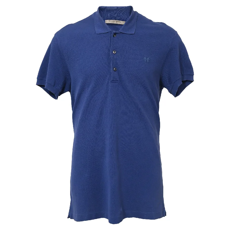 Bottega Veneta Polo Shirt in Blue Cotton