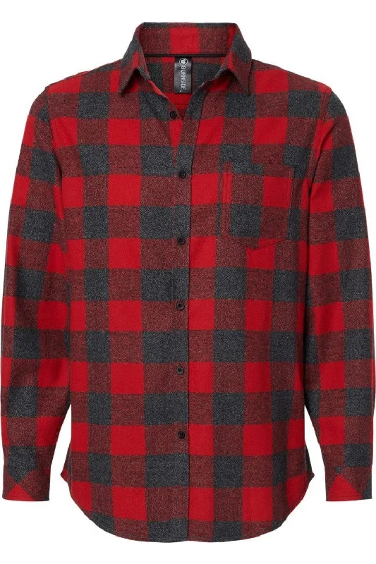 Burnside Open Pocket Long Sleeve Flannel Shirt