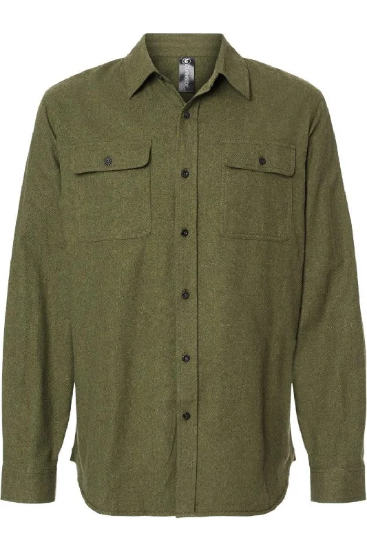 Burnside Solid Long Sleeve Flannel Shirt