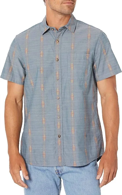 Carson Cotton Shirt In Deep Blue