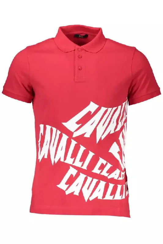 Cavalli Class Elegant  Cotton Polo for the Discerning Men's Gentleman