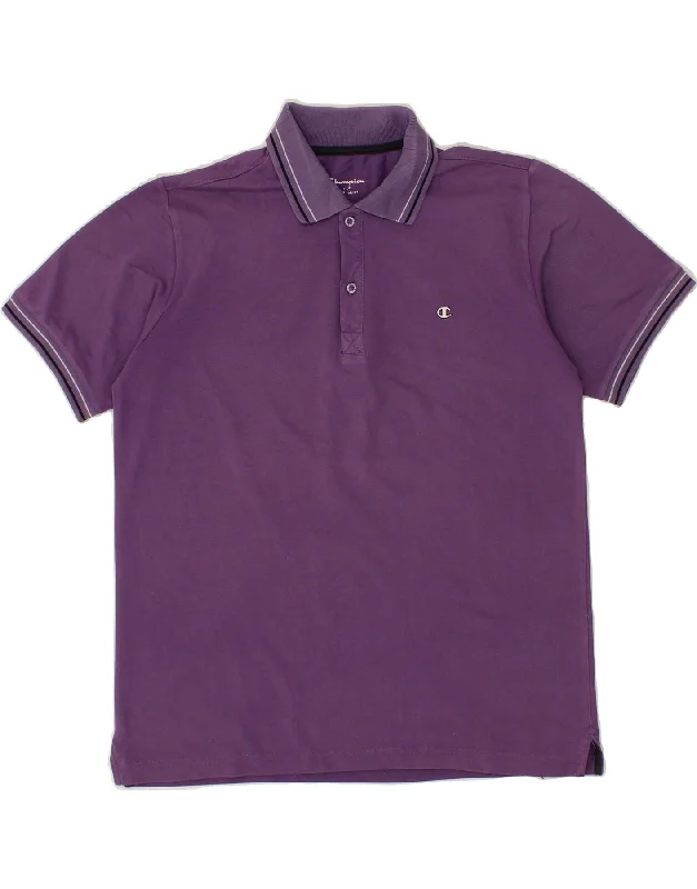 plain hoodies for men -CHAMPION Boys Polo Shirt 11-12 Years Purple