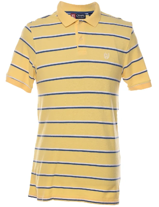 premium hoodies for men -Chaps Striped Polo Shirt - M