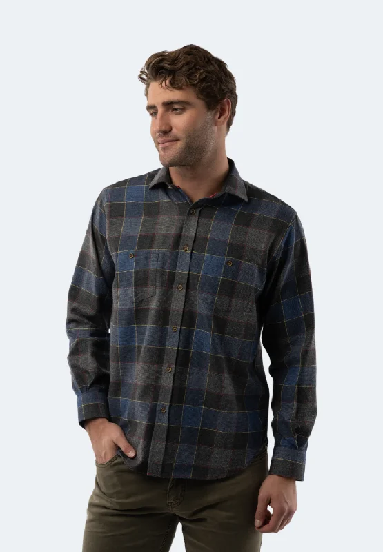 Charcoal Grey Plaid Shirt