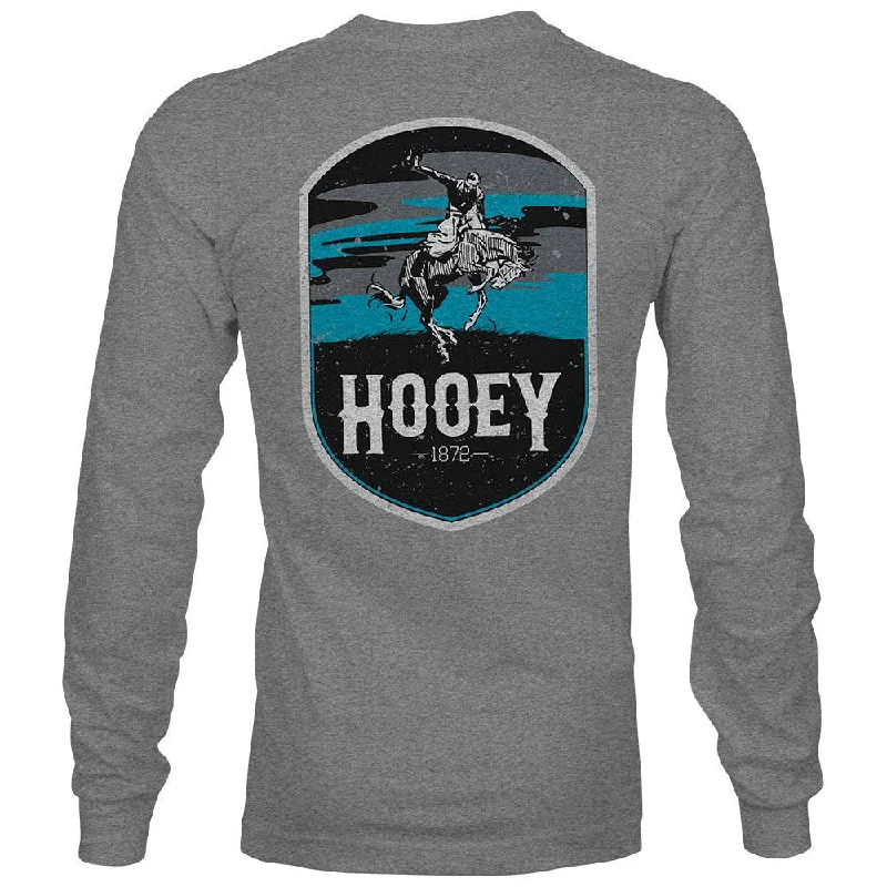 classic sweatshirts for men -"Cheyenne" Grey Long Sleeve T-Shirt