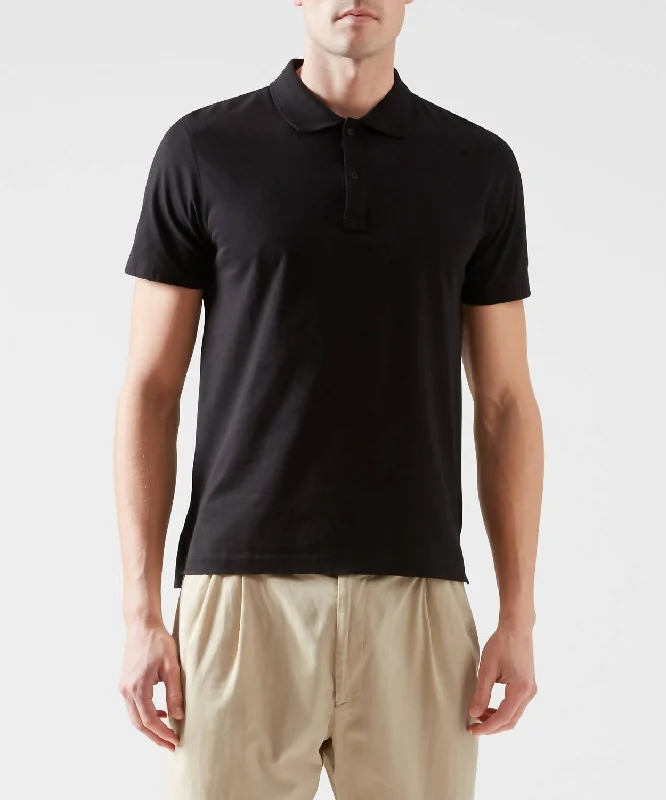 Classic Jersey Polo In Black