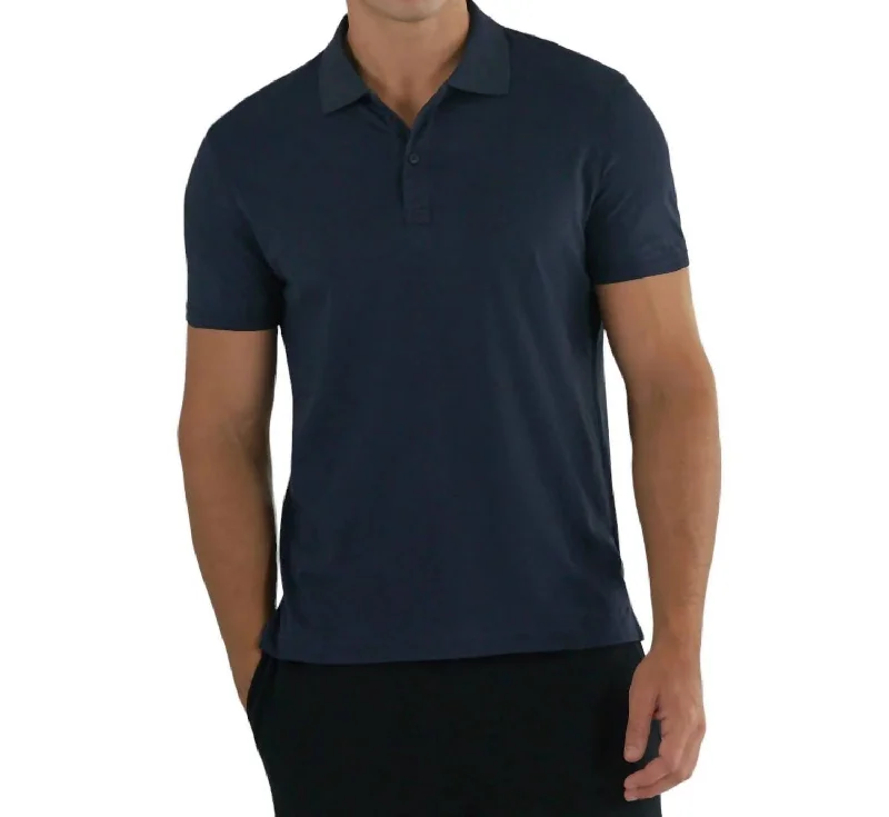 Classic Jersey Polo In Midnight