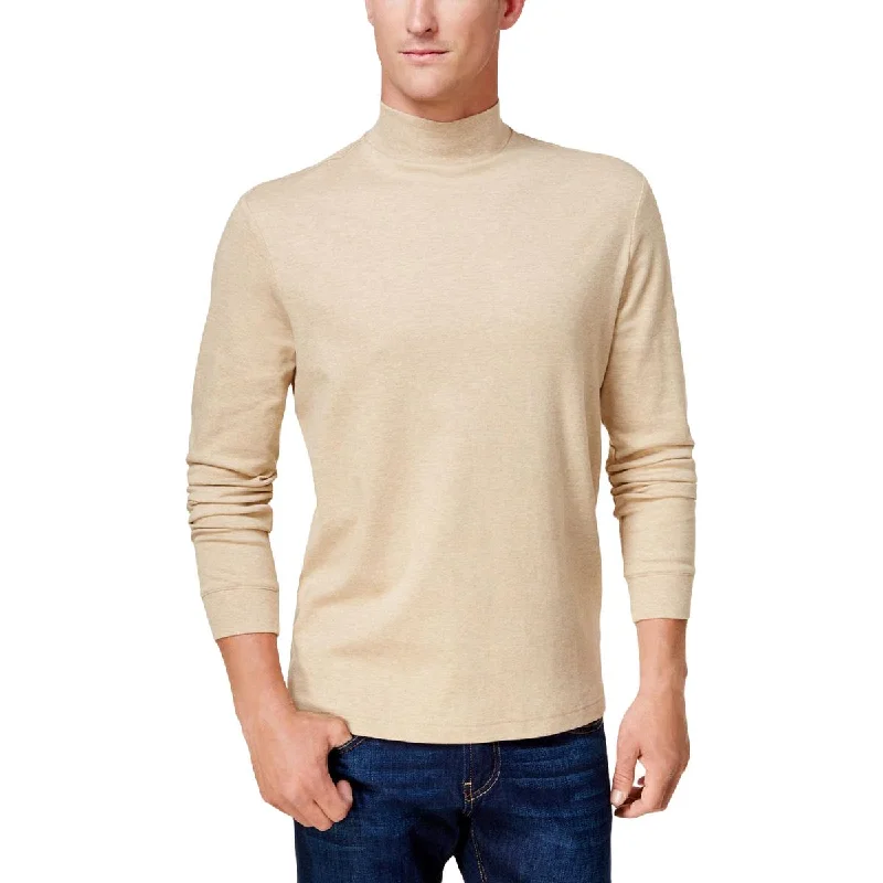 men's casual sweatshirts -Club Room Mens Cotton Turtleneck T-Shirt