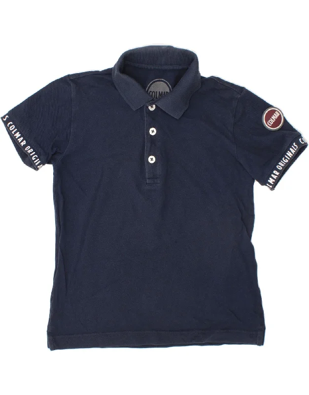 premium hoodies for men -COLMAR Boys Graphic Polo Shirt 7-8 Years Navy Blue