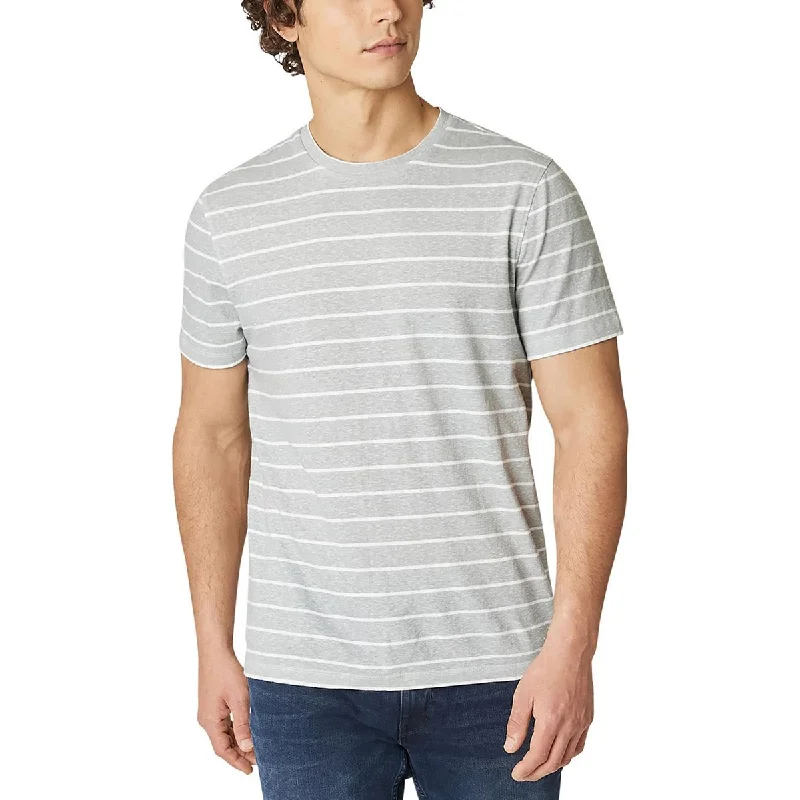 sports sweatshirts for men -DKNY Mens Striped Crewneck T-Shirt