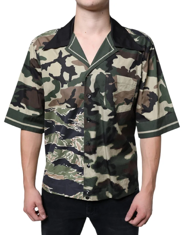 Dolce & Gabbana multi Camouflage Button Down Men Casual Men's Shirt