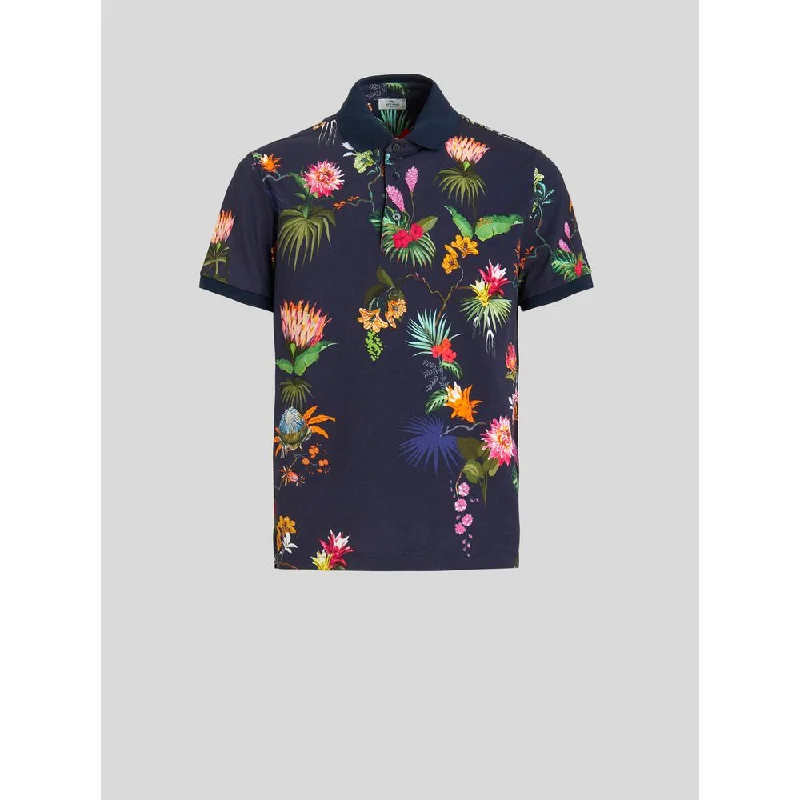 Floral Jersey Polo Shirt