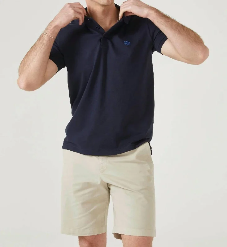 Fritton Pique Polo In Navy