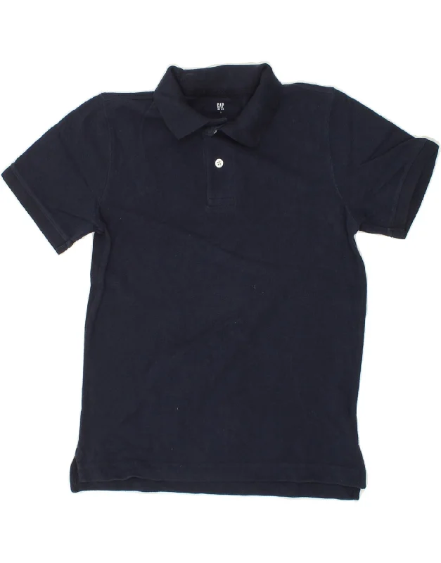 fashionable men's sweatshirts -GAP Boys Polo Shirt 10-11 Years Large  Navy Blue Cotton