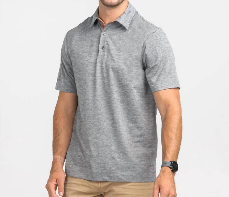 Grayton Heather Polo In Iron