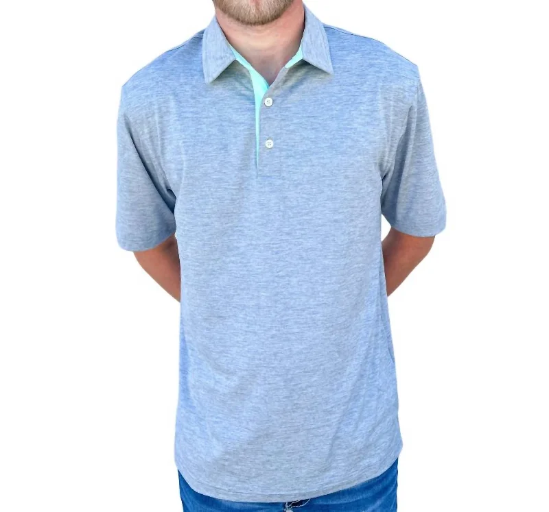 Grayton Heather Polo Shirt In Quarry