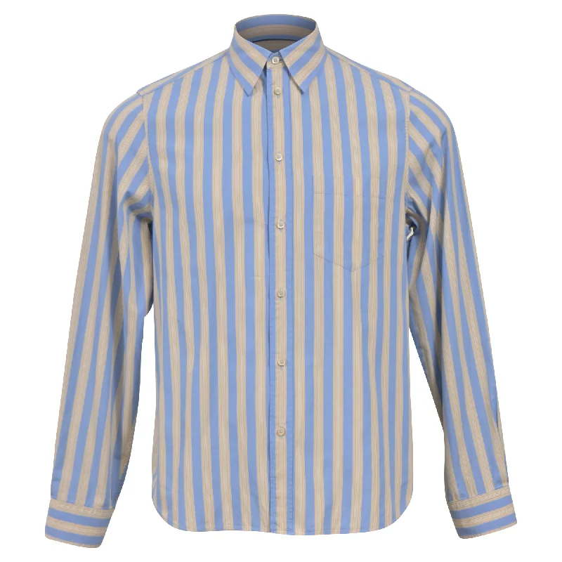 Gucci Striped Long Sleeve Shirt in Multicolor Cotton