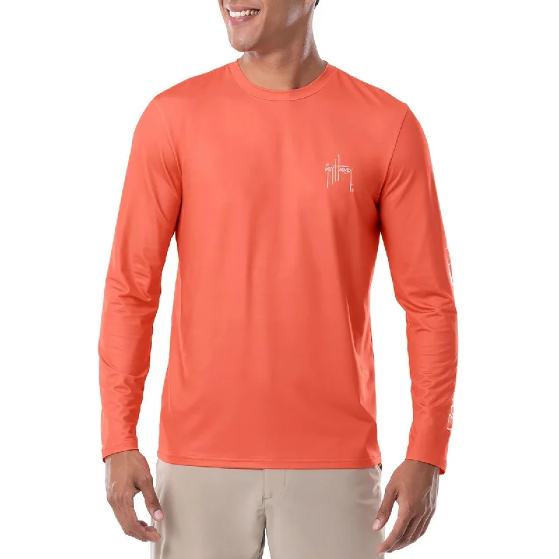 fleece sweatshirts for men -Guy Harvey Mens Moisture Wicking Logo T-Shirt