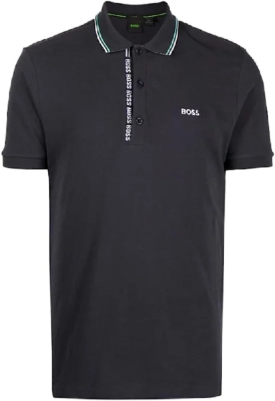 Hugo Boss Men Paule Navy Blue PiqueLogo  Polo Shirt