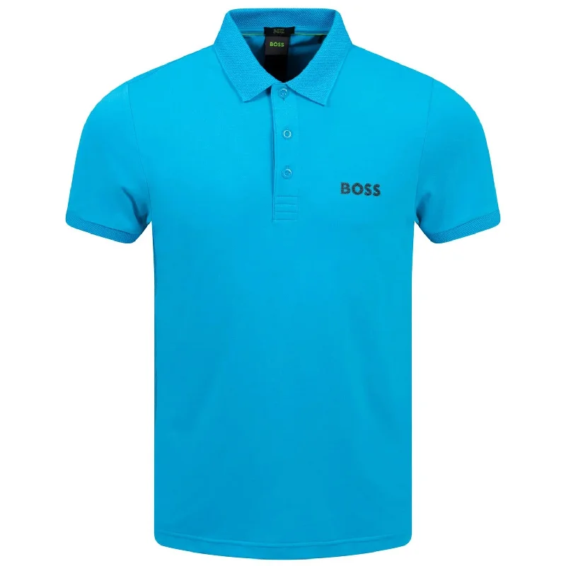 Hugo Boss Men's Paule Cotton Slim Fit Polo Shirt, Turquoise