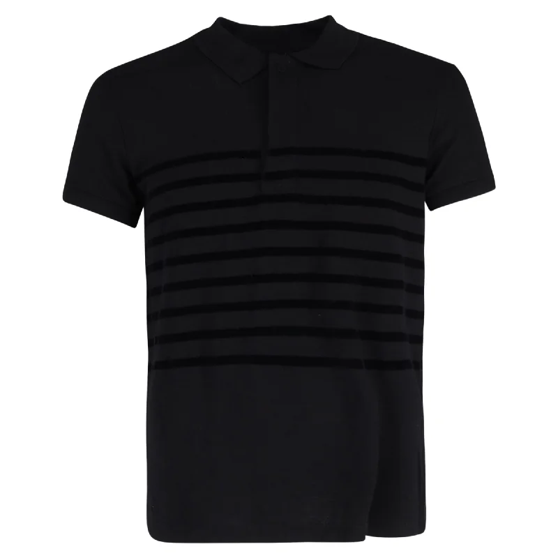 Jean Paul Gaultier Polo Shirt in Black Stripes Cotton