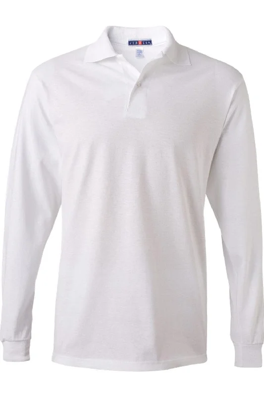 men's oversized sweatshirts for layering -JERZEES SpotShield 50/50 Long Sleeve Polo