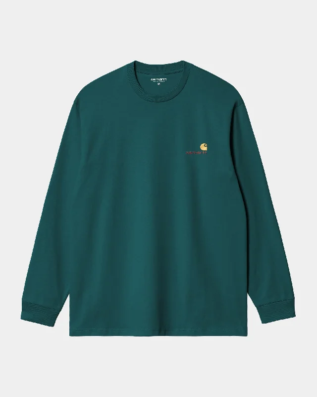 American Script Long Sleeve T-Shirt | Malachite