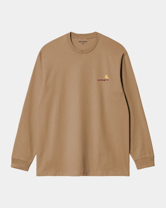 American Script Long Sleeve T-Shirt | Peanut