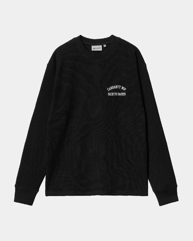 Basics Script Long Sleeve T-Shirt | Black / White