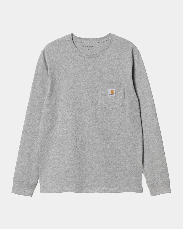 Long Sleeve Pocket T-Shirt | Grey Heather