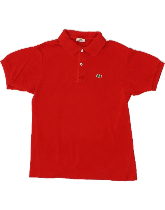 eco-friendly hoodies for men -LACOSTE Boys Polo Shirt 13-14 Years Red Cotton