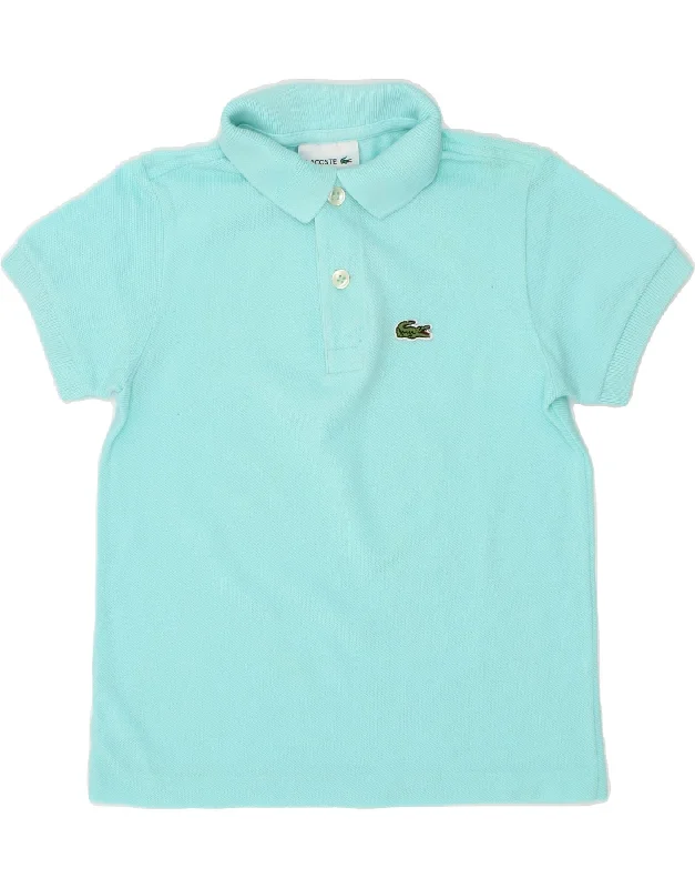 men's oversized sweatshirts -LACOSTE Boys Polo Shirt 3-4 Years Blue Cotton