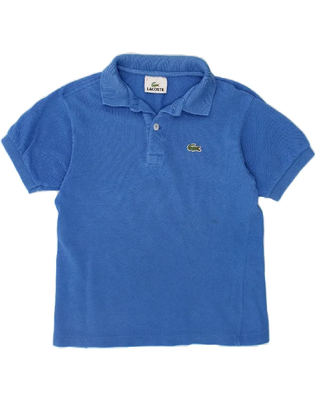 minimalist sweatshirts for men -LACOSTE Boys Polo Shirt 7-8 Years Blue Cotton