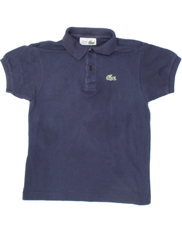 cozy sweatshirts for men -LACOSTE Boys Polo Shirt 7-8 Years Navy Blue Cotton