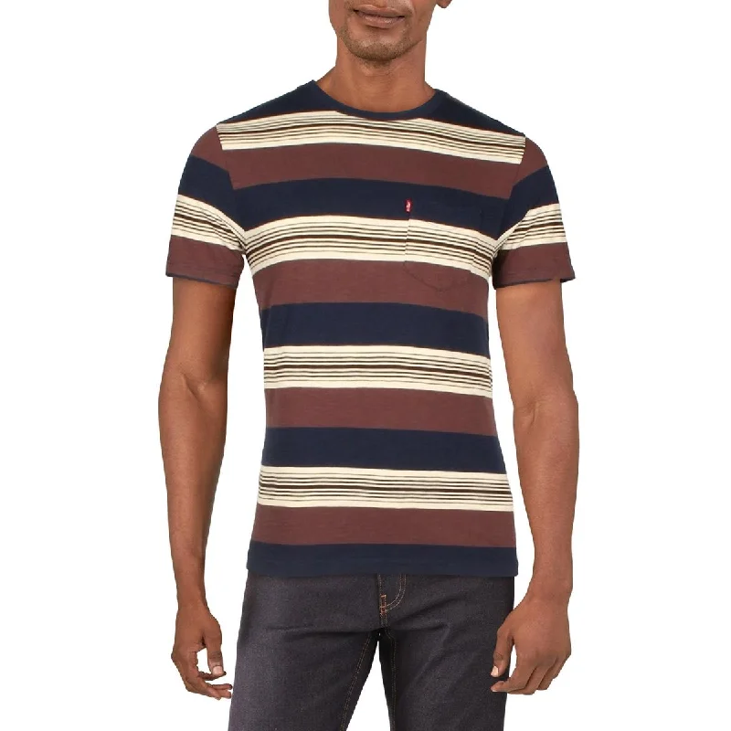 hoodies for men with pockets -Levi's Mens Cotton Striped T-Shirt