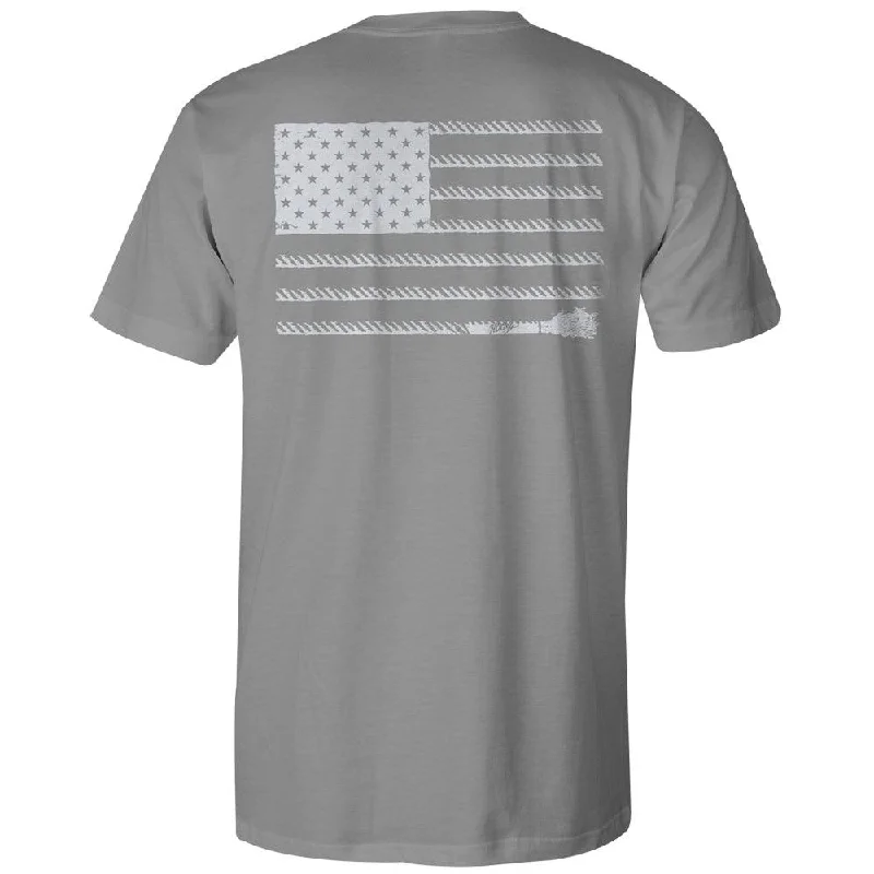 eco-friendly hoodies for men -"Liberty Roper" Grey Pocket T-shirt