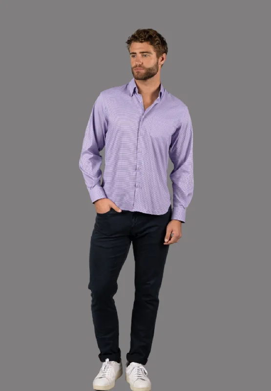 Lilac and White Check Shirt