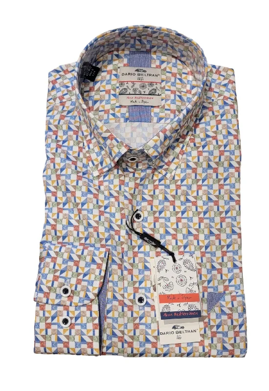 Men Geo Print Shirt In Multi