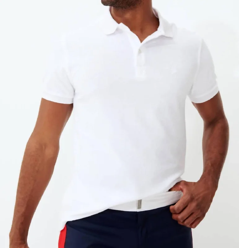 Men's Pacific Terry Polo Shirt In White