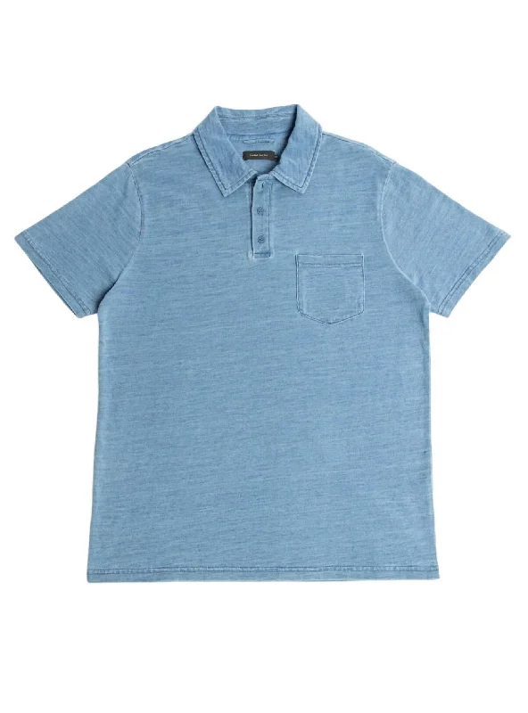 Men's Polo Top In Blue