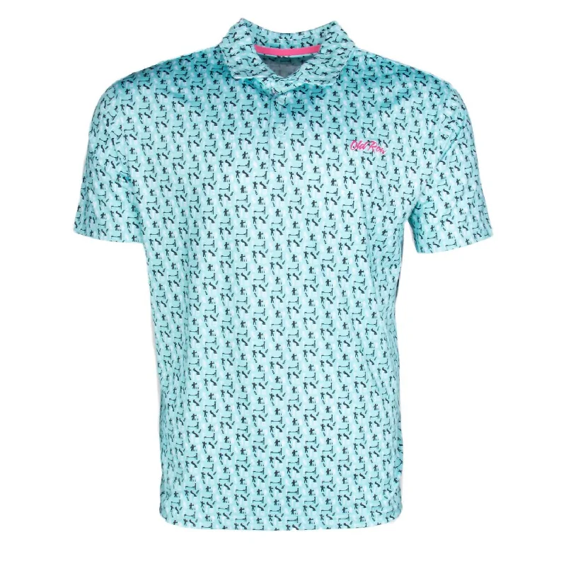 Men's Pregamers Polo Shirt In Light Blue