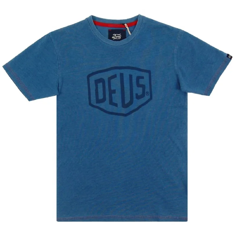 Men's Shield Tee In Indigo